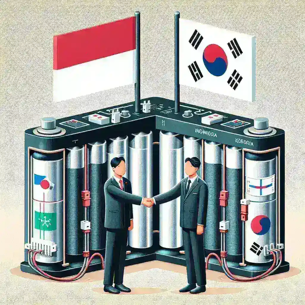 "Indonesia and South Korea collaboration on EV battery technology, showcasing advancements in electric vehicle innovation and sustainable energy solutions."